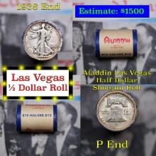 ***Auction Highlight*** Old Casino 50c Roll $10 Halves Las Vegas Casino Aladdin 1938 walker & P fran