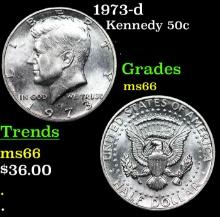 1973-d Kennedy Half Dollar 50c Grades GEM+ Unc