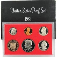 1982 United States Mint Proof Set 5 coins