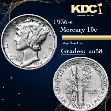 1936-s Mercury Dime 10c Grades Choice AU/BU Slider