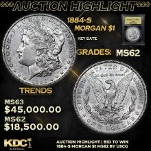 ***Auction Highlight*** 1884-s Morgan Dollar $1 Graded Select Unc By USCG (fc)