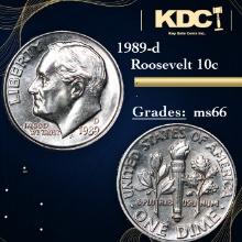 1989-d Roosevelt Dime 10c Grades GEM+ Unc