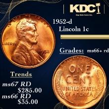 1952-d Lincoln Cent 1c Grades GEM++ RD