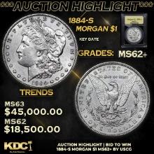 ***Auction Highlight*** 1884-s Morgan Dollar 1 Graded Select Unc By USCG (fc)