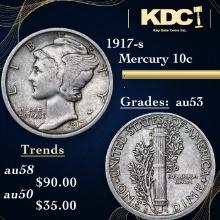 1917-s Mercury Dime 10c Grades Select AU