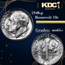 1948-p Roosevelt Dime 10c Grades GEM+ Unc