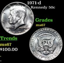 1971-d Kennedy Half Dollar 50c Grades GEM++ Unc