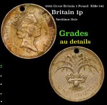 1985 Great Britain 1 Pound  KM# 941 Grades AU Details