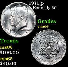 1971-p Kennedy Half Dollar 50c Grades GEM+ Unc