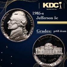 Proof 1985-s Jefferson Nickel 5c Grades GEM++ Proof Deep Cameo