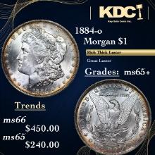 1884-o Morgan Dollar 1 Grades GEM+ Unc