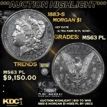 ***Auction Highlight*** 1883-s Morgan Dollar 1 Graded Select Unc PL By USCG (fc)