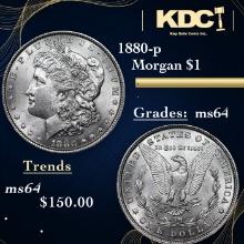 1880-p Morgan Dollar $1 Grades Choice Unc