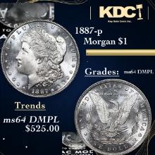 1887-p Morgan Dollar 1 Grades Choice Unc DMPL