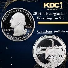 Proof 2014-s Everglades Washington Quarter 25c Grades GEM++ Proof Deep Cameo