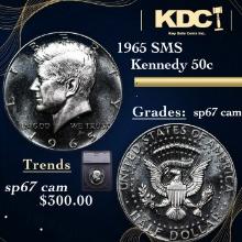 1965 SMS Kennedy Half Dollar 50c Graded sp67 cam By SEGS