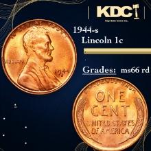 1944-s Lincoln Cent 1c Grades GEM+ Unc RD