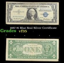 1957 $1 Blue Seal Silver Certificate Grades vf++