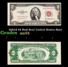 1953A $2 Red Seal United States Note Grades Select AU