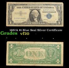 1957A $1 Blue Seal Silver Certificate Grades vf, very fine