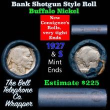 Buffalo Nickel Shotgun Roll in Old Bank Style 'Bell Telephone' Wrapper 1927 & s Mint Ends