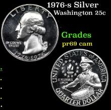 Proof 1976-s Silver Washington Quarter 25c Grades GEM++ Proof Cameo