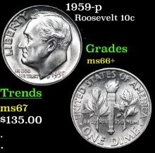 1959-p Roosevelt Dime 10c Grades GEM++ Unc