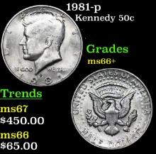 1981-p Kennedy Half Dollar 50c Grades GEM++ Unc