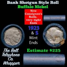 Buffalo Nickel Shotgun Roll in Old Bank Style 'Bell Telephone' Wrapper 1923 & s Mint Ends