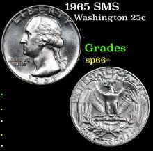 1965 SMS Washington Quarter 25c Grades sp66+