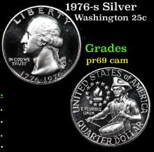 Proof 1976-s Silver Washington Quarter 25c Grades GEM++ Proof Cameo