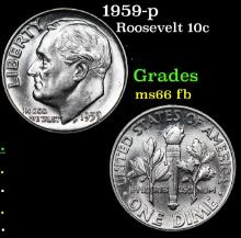 1959-p Roosevelt Dime 10c Grades Gem++ Full Bands