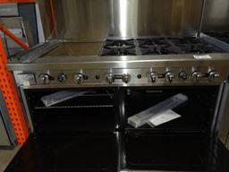 NEW Cook Rite 6 Burnre w/ 24" Griddle & DBL Oven