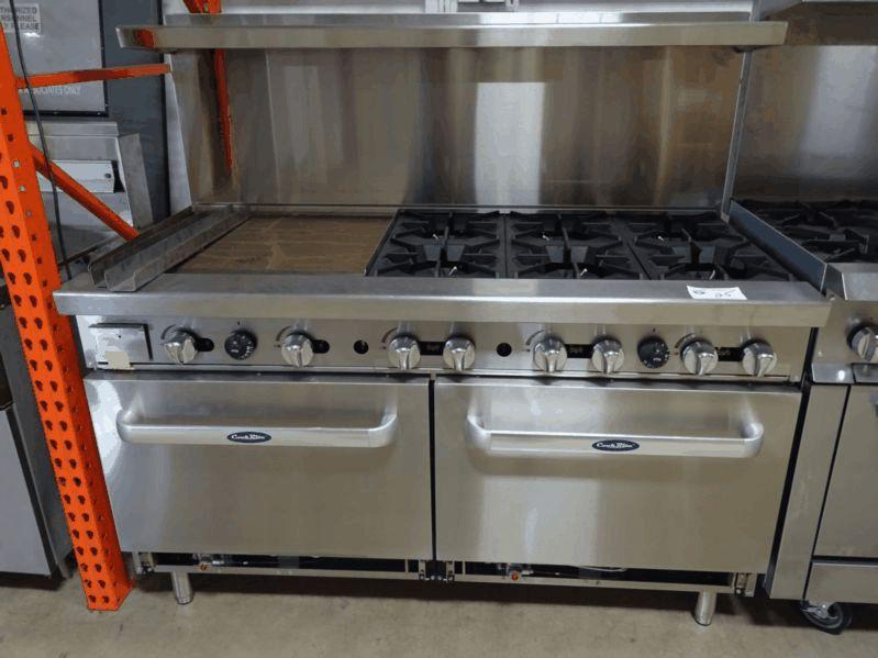 NEW Cook Rite 6 Burnre w/ 24" Griddle & DBL Oven