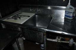 Eagle 59" Stainless 2 Compartment Sink w/ Right Hand Drain Board