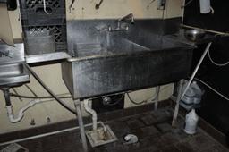 Stainless 50" 3 Compartment Sink w/ Add on Drain Board