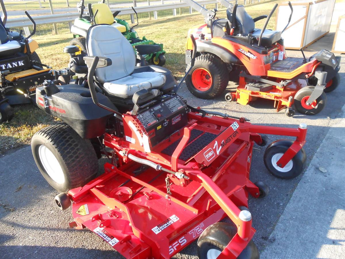 TORO Z-MASTER ZERO TURN MOWER 72" DECK, EFI, SHOWING 662 HRS