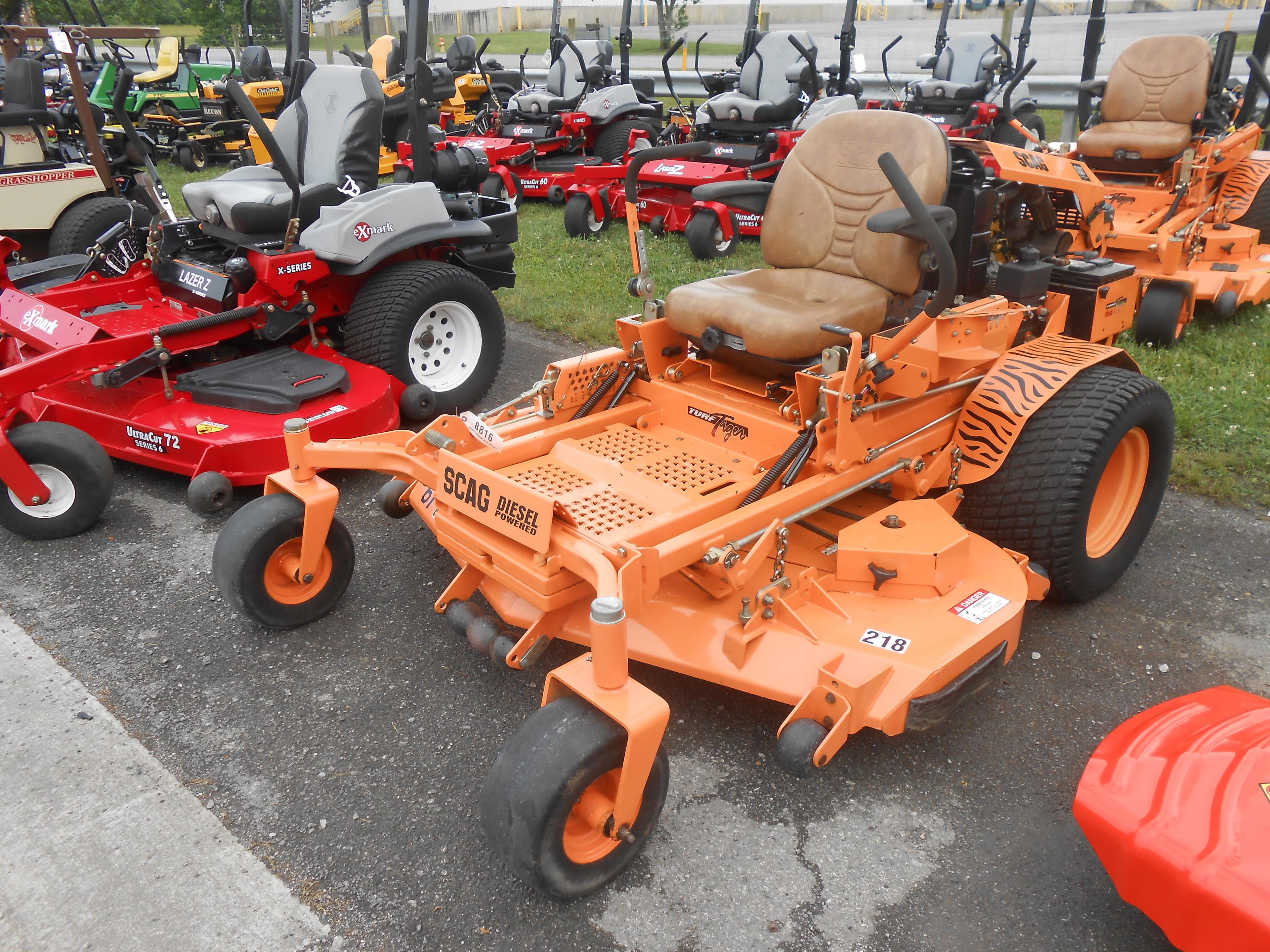 "SCAG TURF TIGER 61"" VELOCITY PLUS 31HP CAT DIESEL POWER ENGINE, W/ SUSPEN