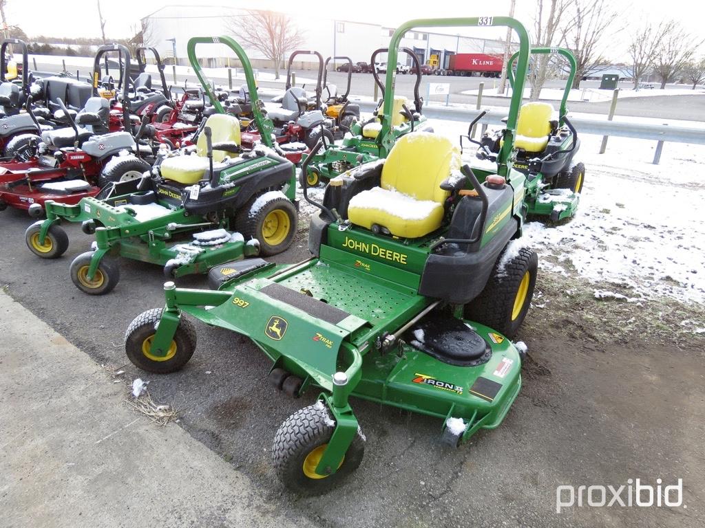 JOHN DEERE 997 31 HPD YANMAR DSL ENGINE, 72" CUT MOWER DECK,  HYDR LIFT, W/