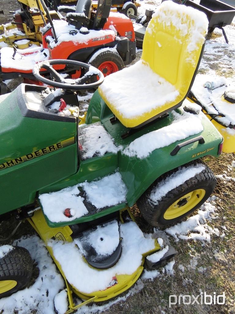 JOHN DEERE 425 LAWN TRACTOR 20HP KAWASAKI ENG, 60" CUT, PS, W/ JOHN DEERE E