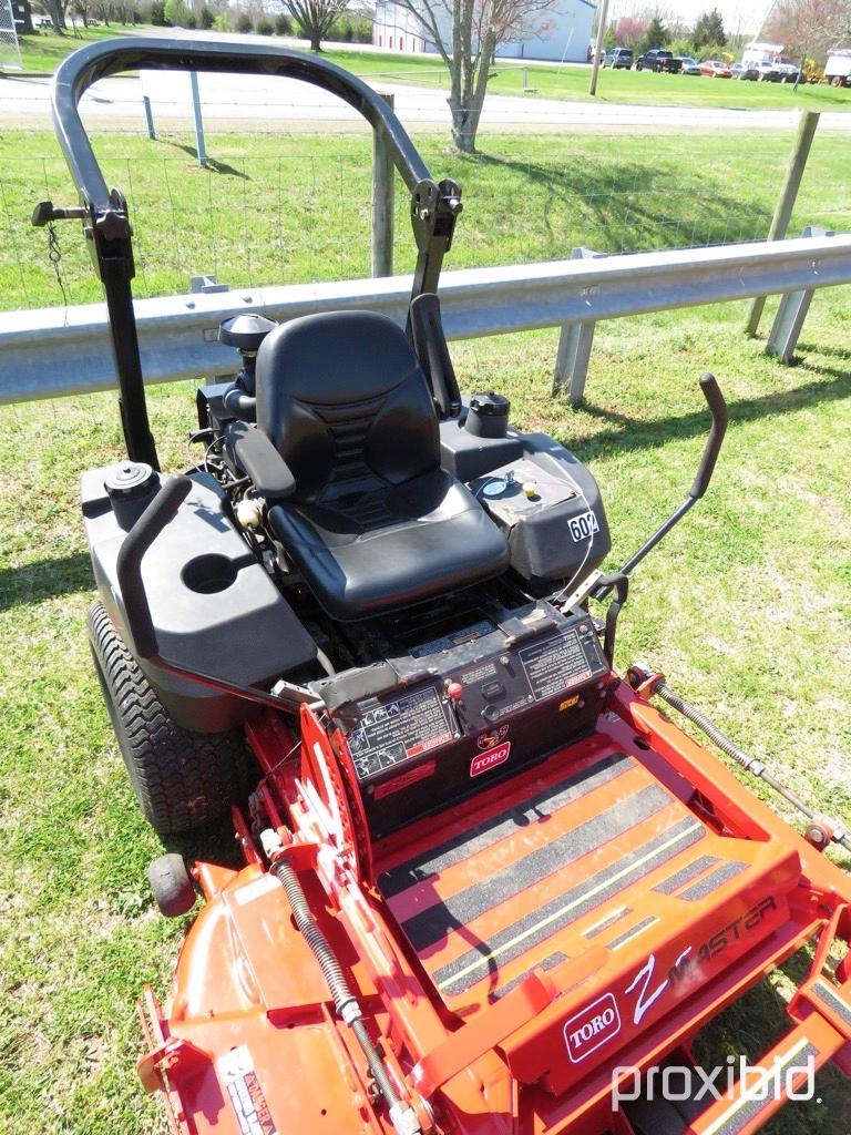 TORO Z MASTER 52" CUT, 27HP KOHLER ENG, W/ ROPS, SHOWING 461 HOURS, TAG #59