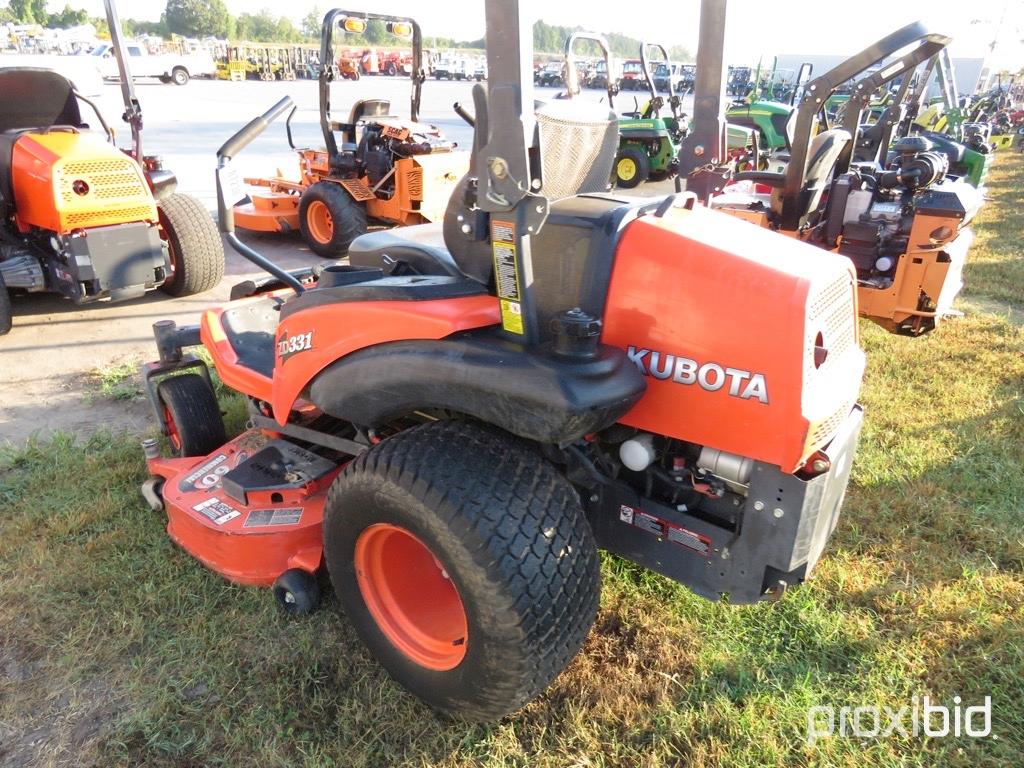 KUBOTA ZD 331 ZERO-TURN MOWER DIESEL, 60INCH DECK, 989HRS, MODEL RCK60P-331Z, SERIAL #44359, TAG #72