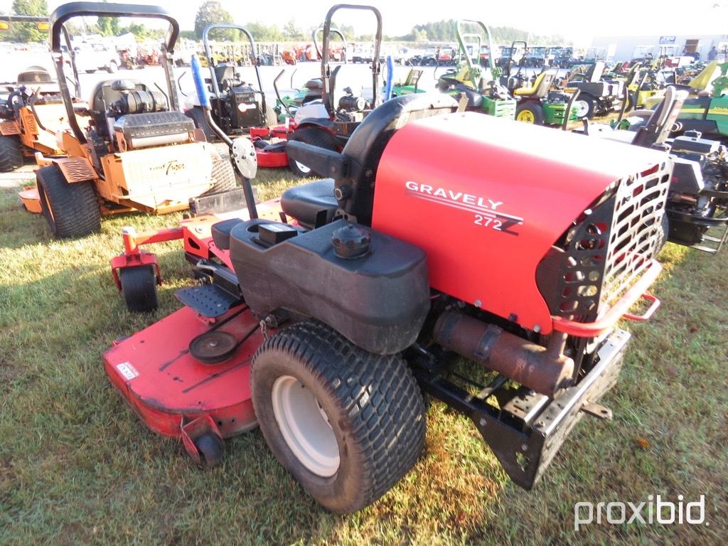 GRAVELY 272Z ZERO TURN MOWER DIESEL ENGINE, 72" CUT, TAG #8330