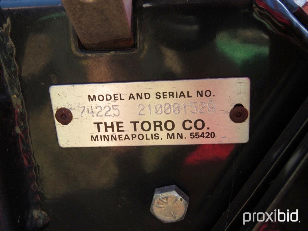 TORO Z-MASTER ZERO TURN MOWER 62" DECK, 27HP KOHLER ENGINE, SERIAL #210001528, SHOWING 746HRS, TAG #