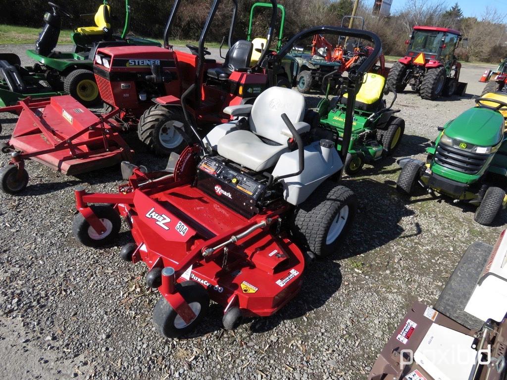 EXMARK LAZER Z MOWER 25HP KOHLER COMMAND ENGINE, 60" ULTRA CUT DECK, ROPS, SERIAL #729320, SHOWING 3