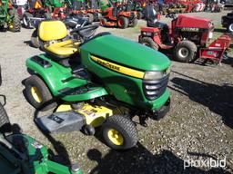 JOHN DEERE X300 RIDING MOWER 42" DECK, GAS ENGINE, 388 HOURS