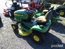 JOHN DEERE X300 RIDING MOWER 42" DECK, GAS ENGINE, 388 HOURS