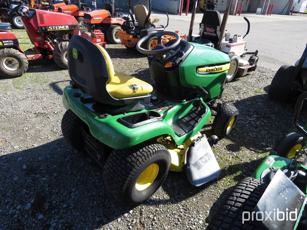 JOHN DEERE X300 RIDING MOWER 42" DECK, GAS ENGINE, 388 HOURS