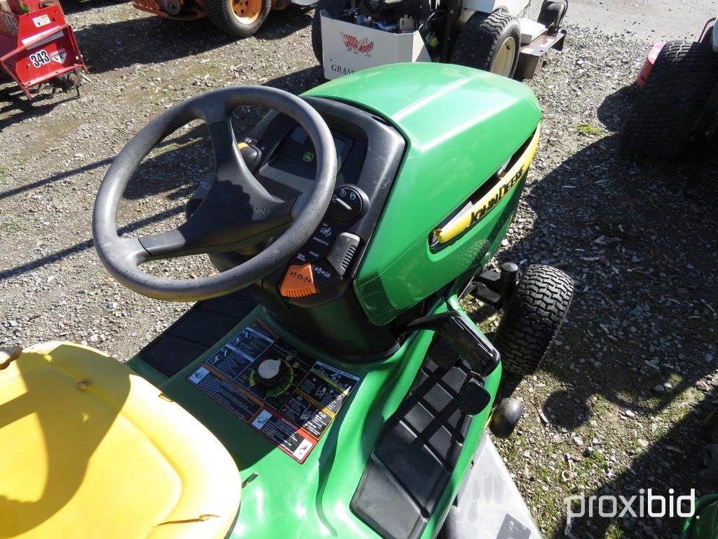 JOHN DEERE X300 RIDING MOWER 42" DECK, GAS ENGINE, 388 HOURS