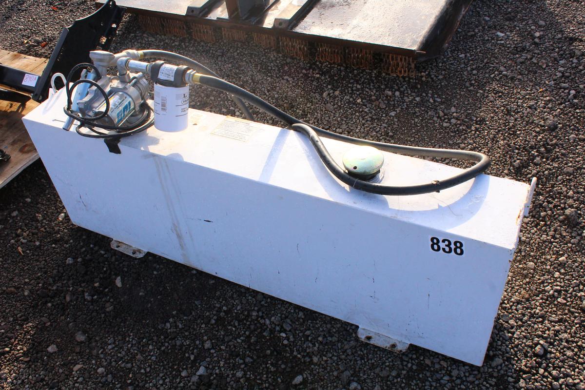 SMALL FUEL TANK W/ ELECTRIC PUMP, TAG #8042